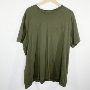 Levi's Dark Green Standard Fit Short Sleeve T-Shirt Men's Size XX-Large XXL